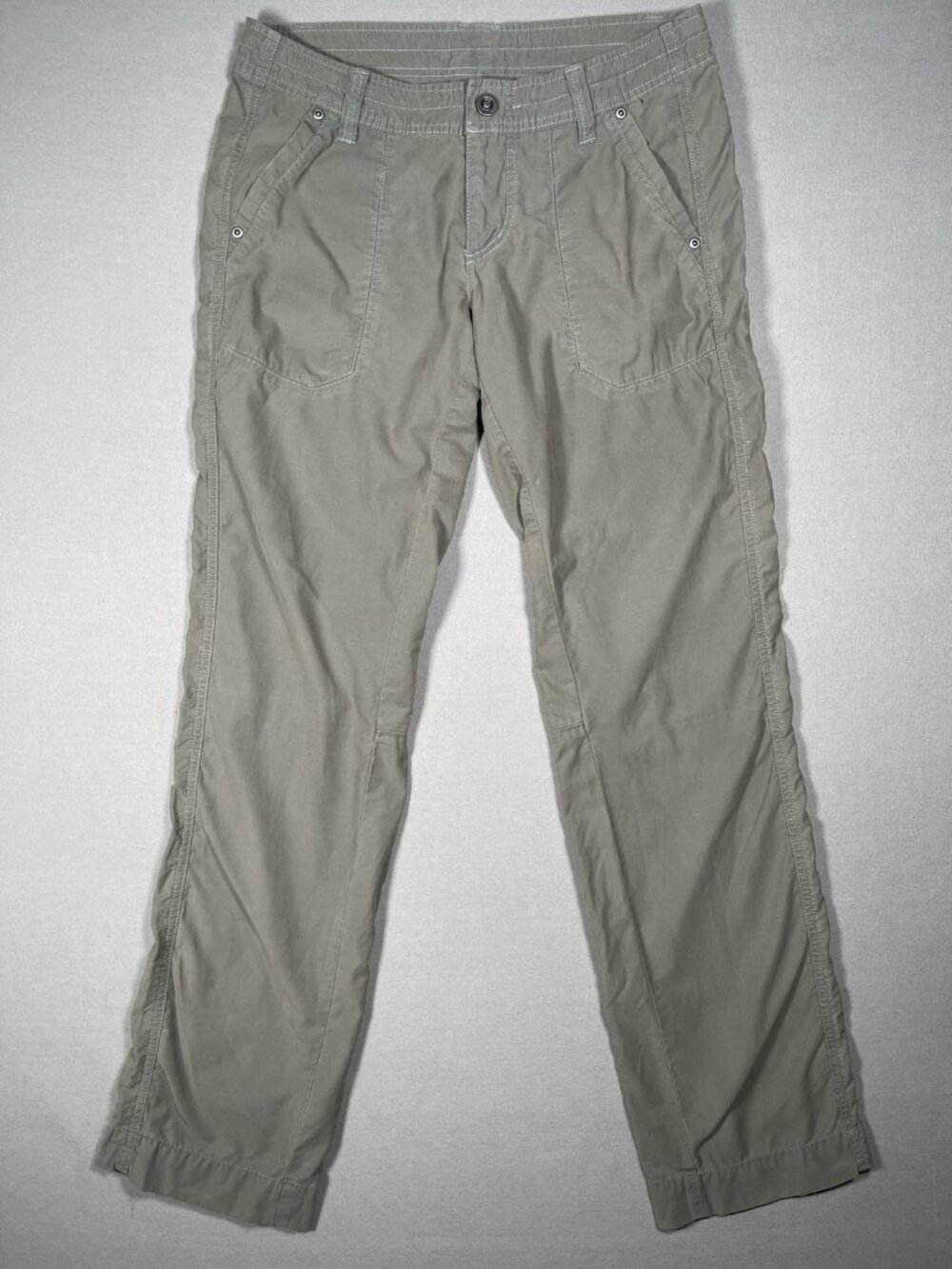 Kuhl Outdoor Hiking Lightweight Ash Brown Straight Leg Pants - Women Size 4 X 32